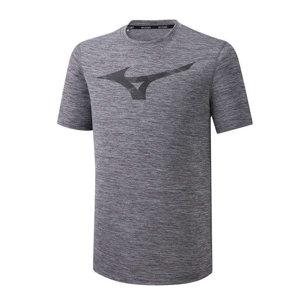 Men's Mizuno Running T-Shirts Grey Core RB Graphic Apparel - J2GA013508